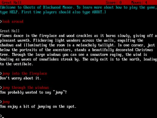 The Ghosts of Blackwood Manor, nová textovka pro DOS (a další platformy)