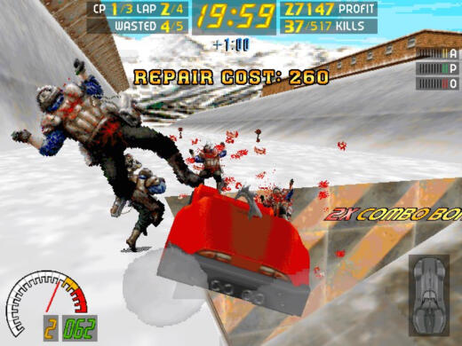 Carmageddon – ničení aut, přejíždění chodců