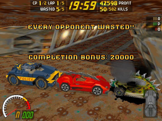 Carmageddon – ničení aut, přejíždění chodců