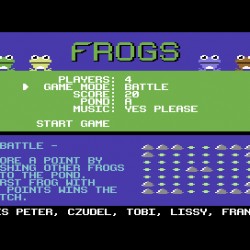 Frogs, C64 novinka pro 4 hráče