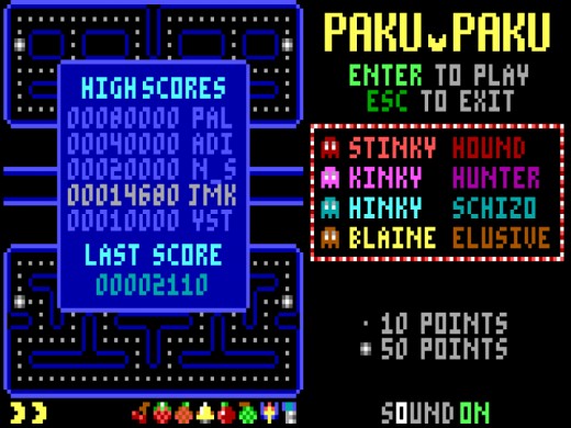 Nový Pac-Man pro Atari 2600, starší Pac-Man pro IBM PC