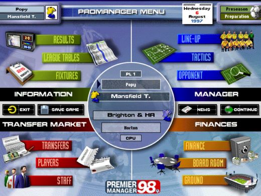 Premier Manager 98 – fotbalový Olymp čeká