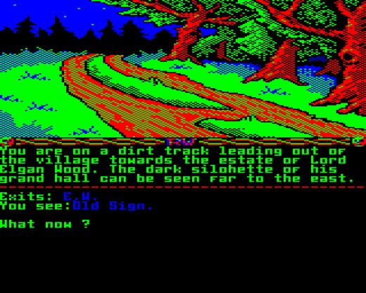 The Darkness of Raven Wood, strašidelná textovka pro BBC Micro / Acorn Electron