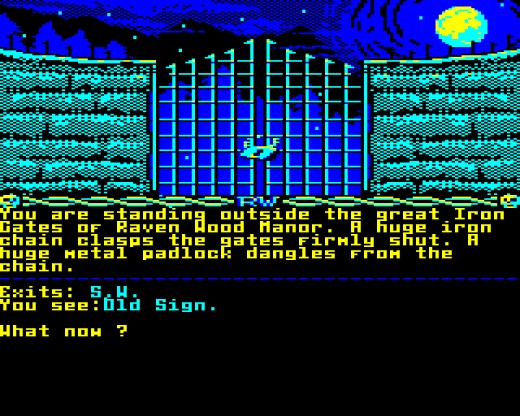 The Darkness of Raven Wood, strašidelná textovka pro BBC Micro / Acorn Electron