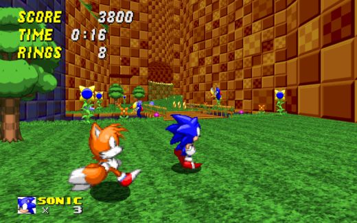 Sonic Robo Blast 2, modrý ježek v Doom enginu
