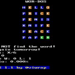 WOR-DOS, klon Wordle pro DOS